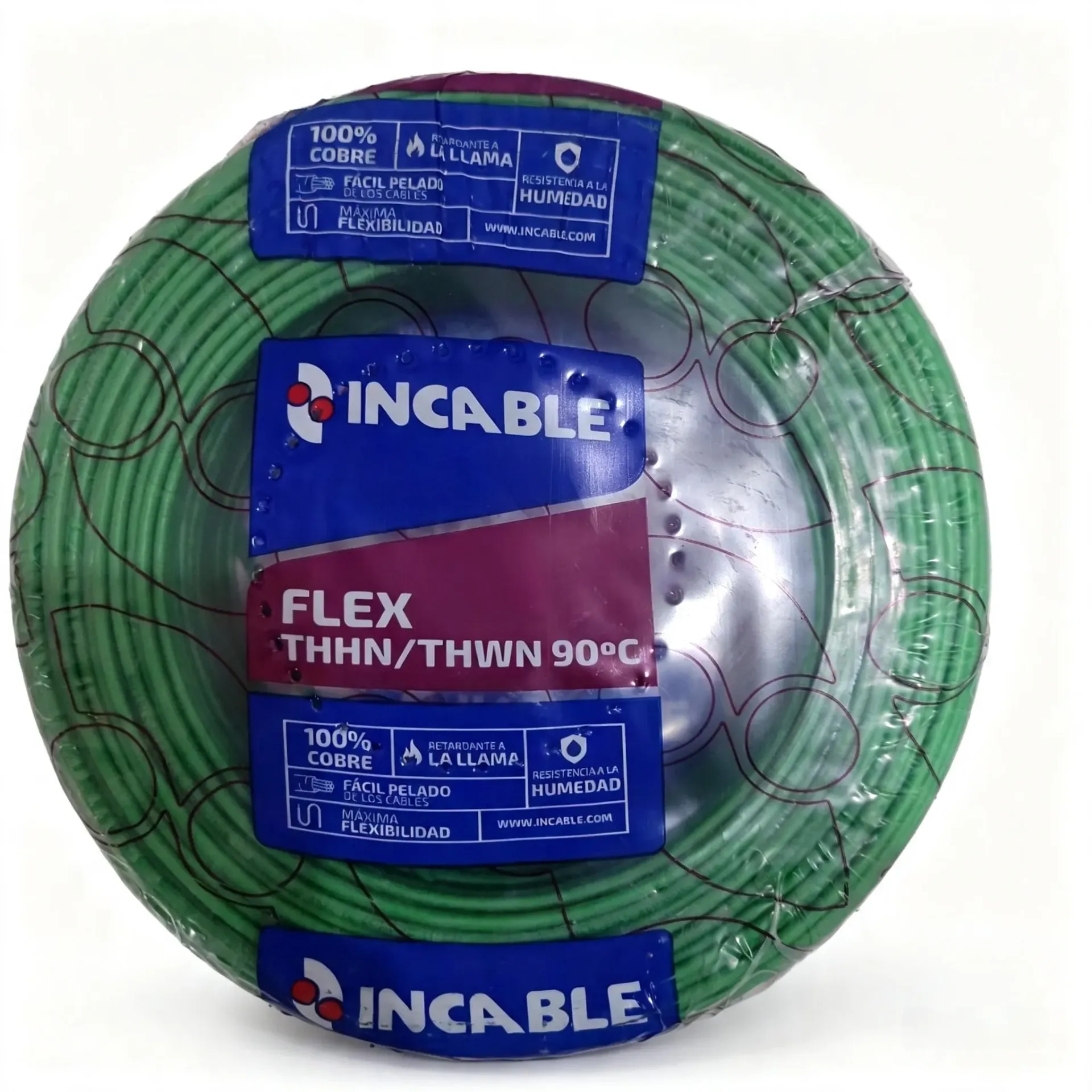 ROLLO DE CABLE N14 100M VERDE INCABLE