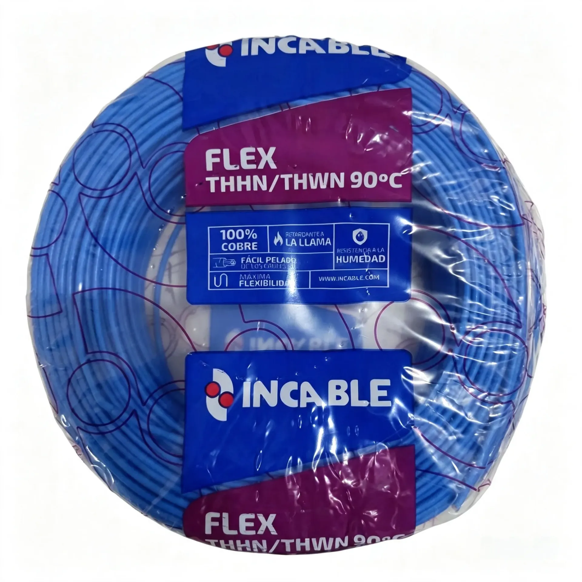 ROLLO DE CABLE N12 100M AZUL INCABLE