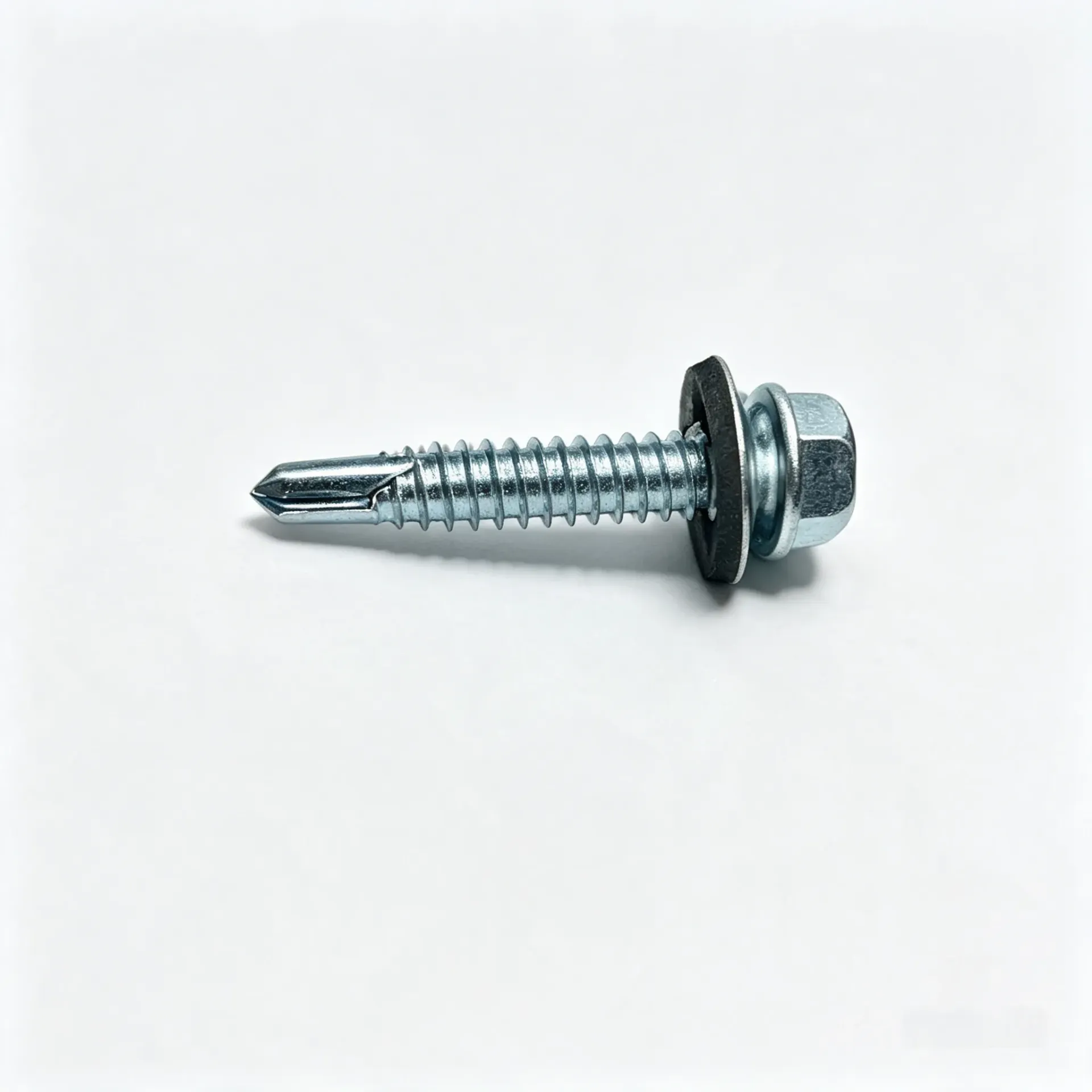 14*1.1/2 TORNILLO PUNTA DE BROCA CABEZA HEXAGONAL CON CAUCHO PAQUETE DE 100 UNIDADES