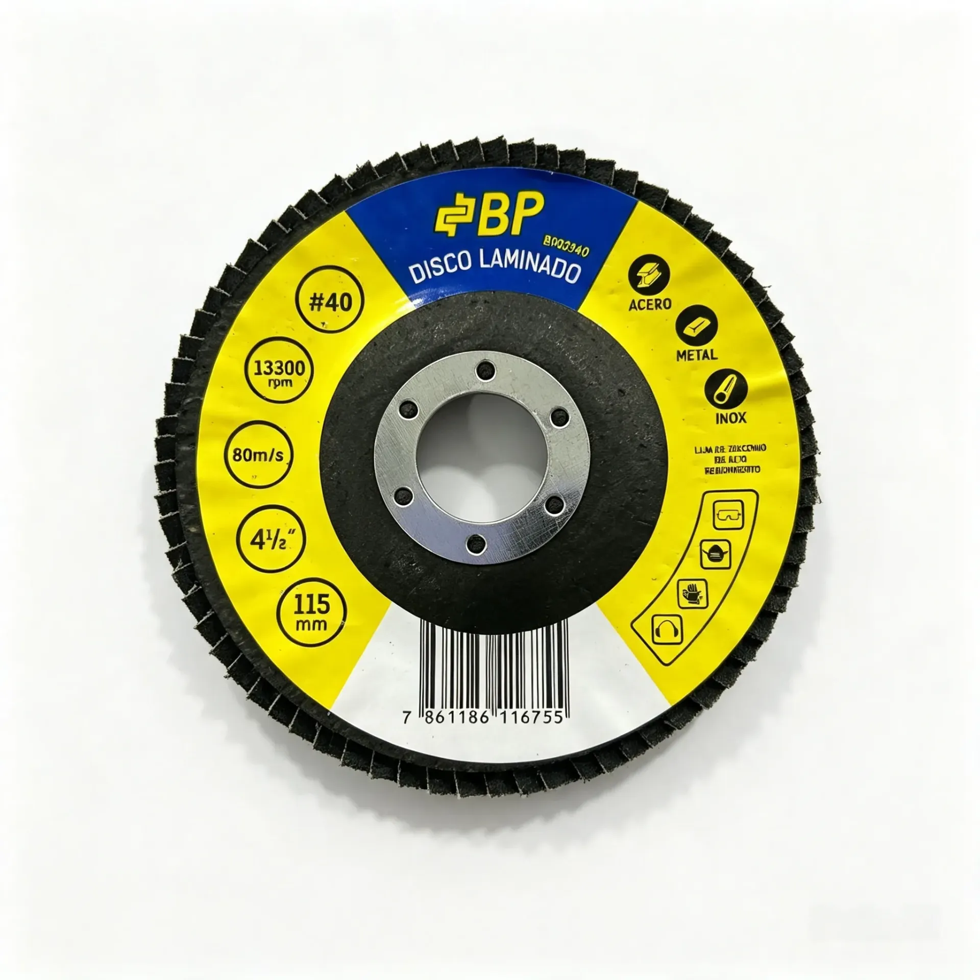 DISCO LAMINADO PULIR/METAL INDUSTRIAL 4.1/2 #40