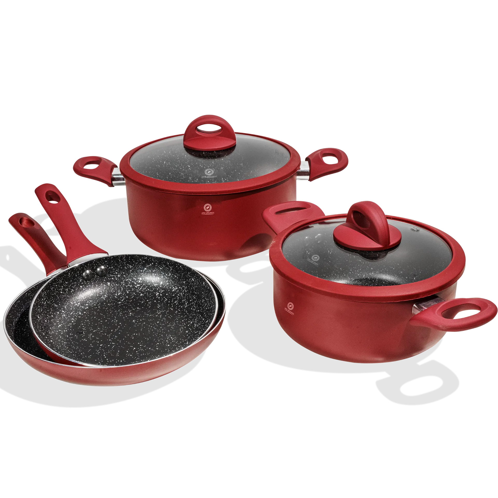JUEGO DE 6PCS GRANITIUM ROJO