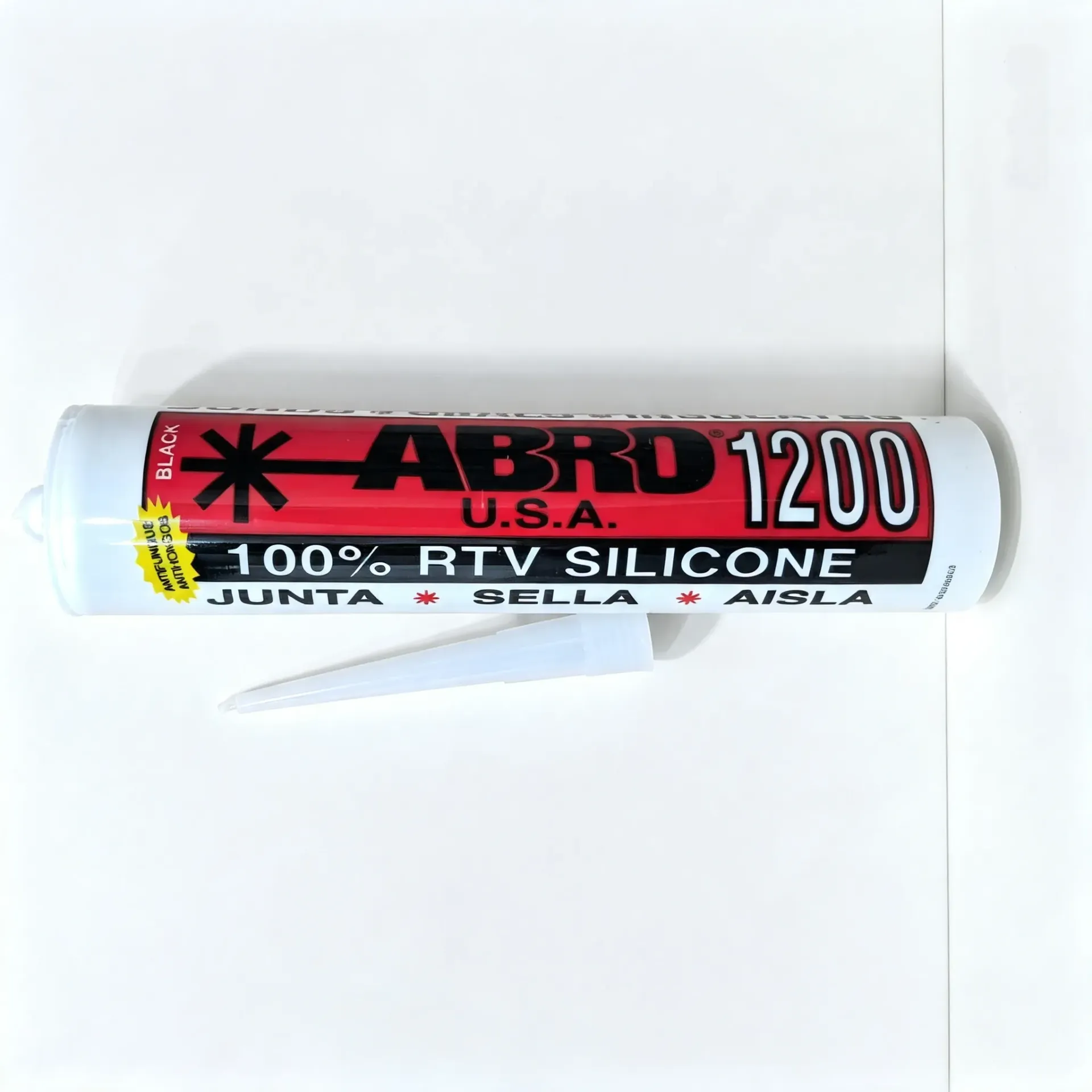 SILICONA ABRO 1200 NEGRO CARTUCHO