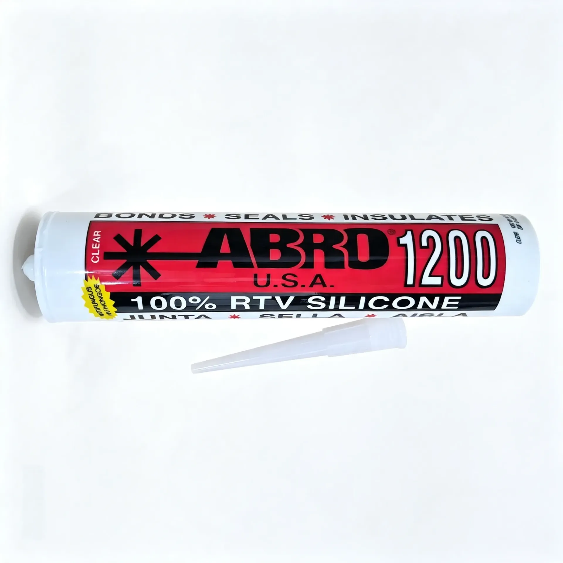 SILICONA ABRO 1200 TRANSPARENTE CARTUCHO