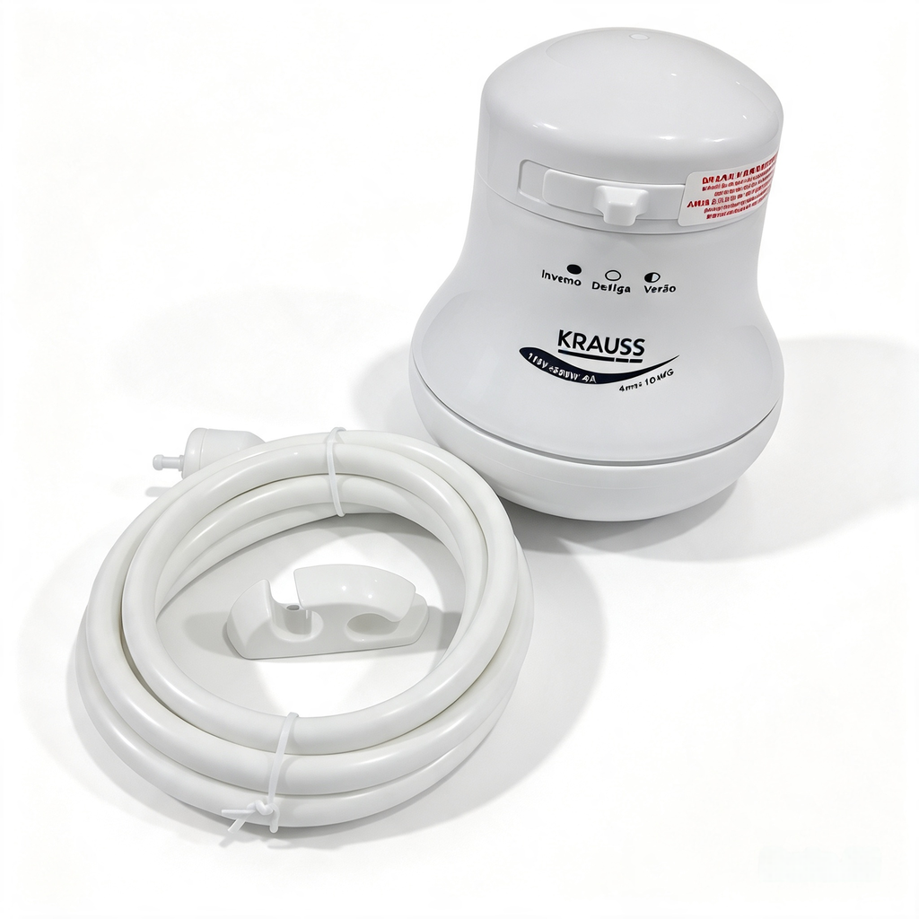 DUCHA ELECTRICA KRAUSS BLANCA C/MANGUERA MAXPOWER 3T 110V