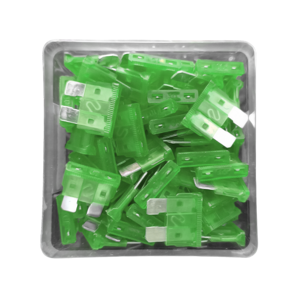 CAJA DE FUSIBLES 30AMP VERDES 50PCS