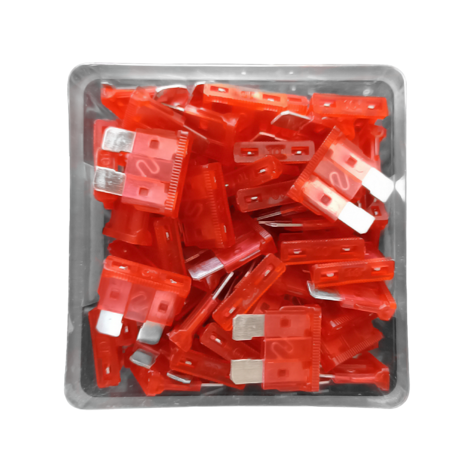 CAJA DE FUSIBLES 10AMP ROJOS 50PCS