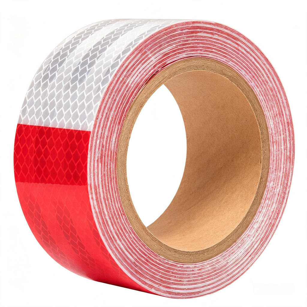 CINTA REFLECTIVA BLANCO/ROJO 5CM X 5MTS
