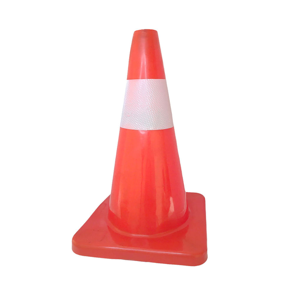 CONO REFLECTIVO DE 18" (CAUCHO/NARANJA)