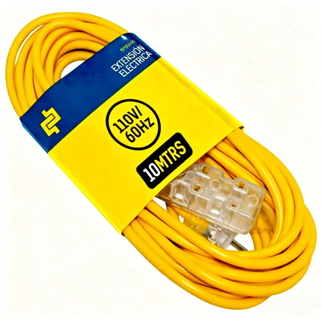 [ELE-EXT-001] EXTENSION AMARILLA 10 MTS / 3 TOMAS