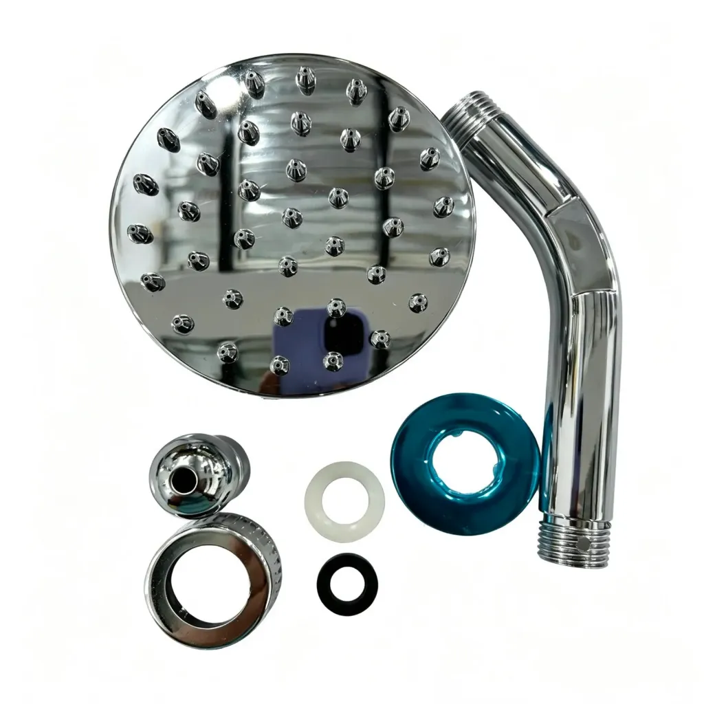 [GEN-023] DUCHA PLASTICA REDONDA CROMADA 1/2"