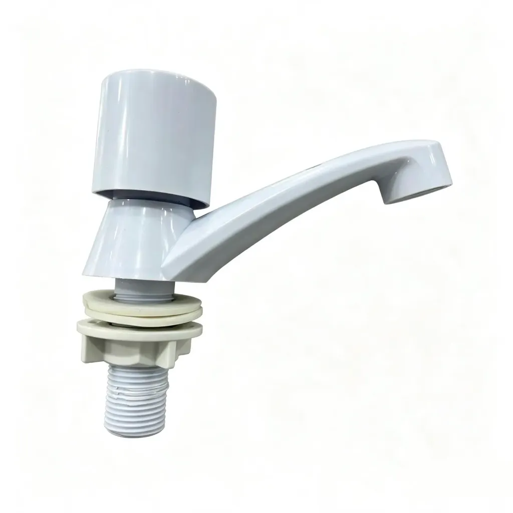 [HER-LLA-012] LLAVE LAVAMANOS BAÑO BLANCA 1/2"