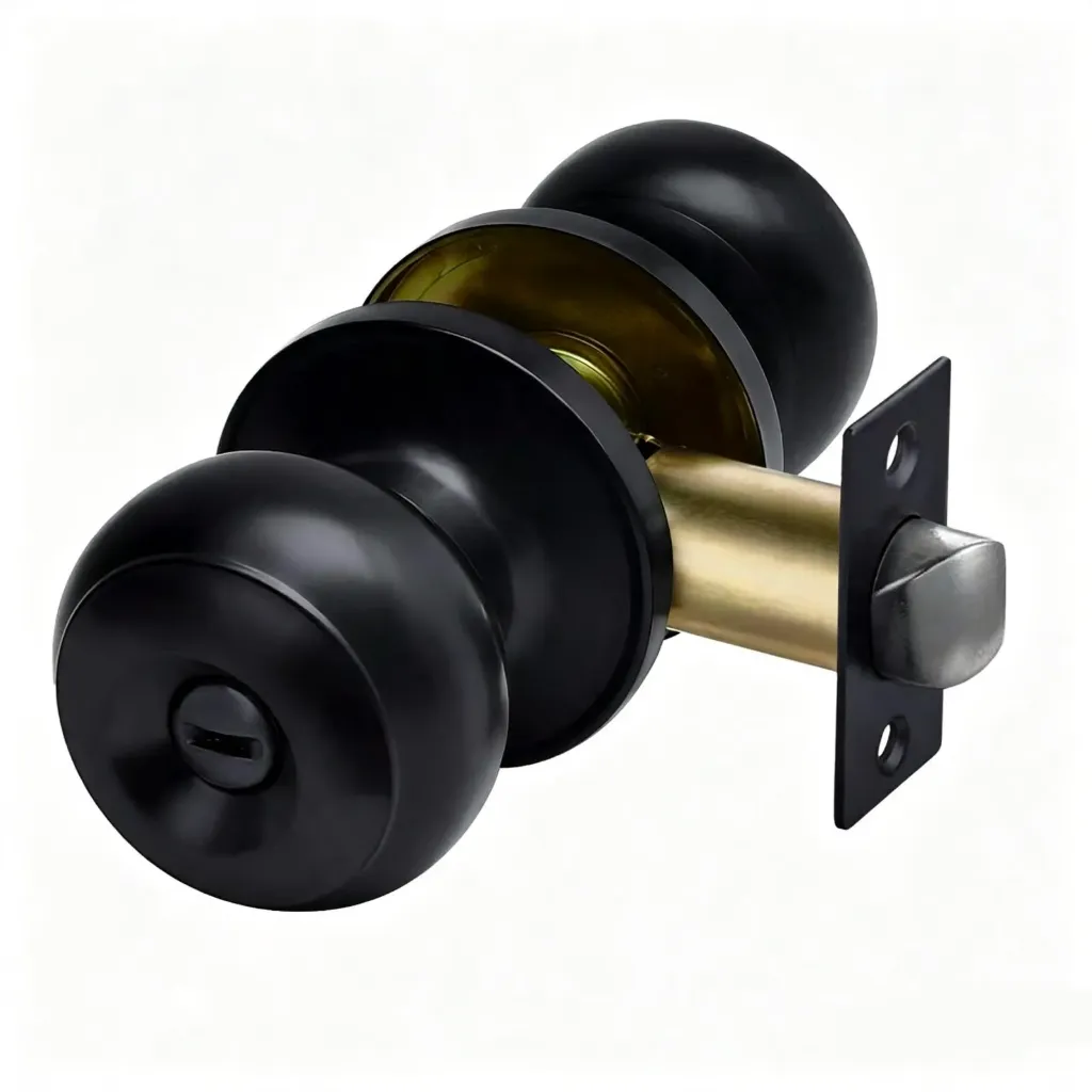 [CER-CER-003] CERRADURA CILINDRO POMO PARA DORMITORIO NEGRA