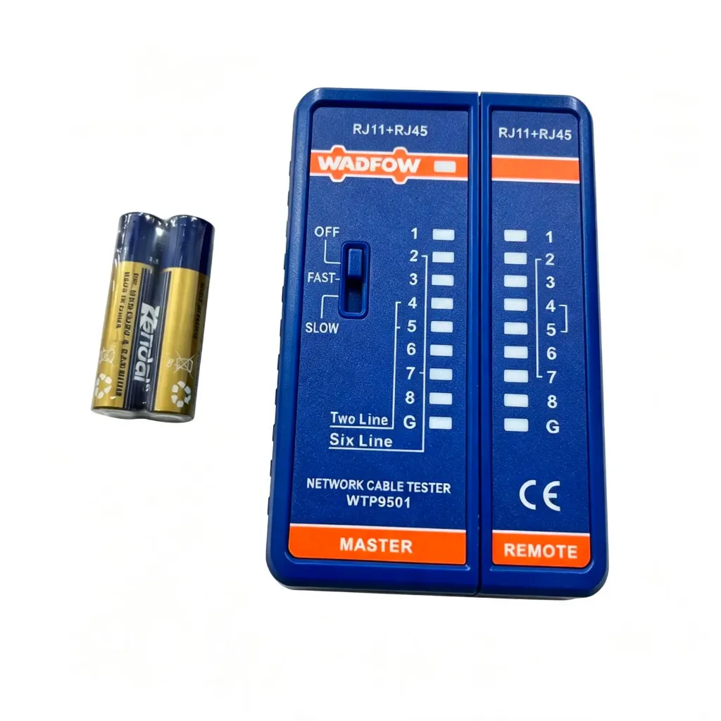 PROBADOR DE CABLE DE RED CON PANTALLA LED A BATERIA